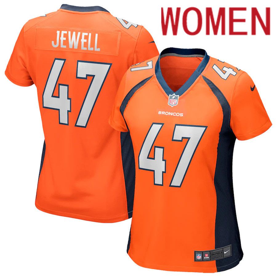 Women Denver Broncos #47 Josey Jewell Orange Nike Game NFL Jersey->women nfl jersey->Women Jersey